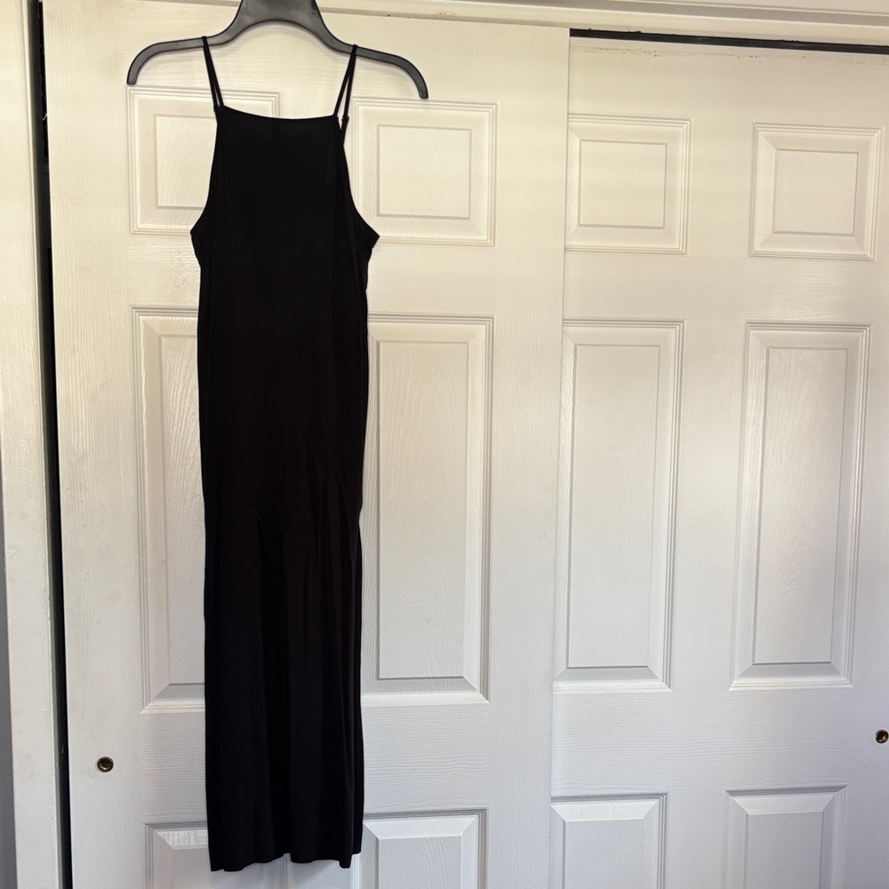 Express Black Slim Spaghetti-Strap Ankle Jumpsuit